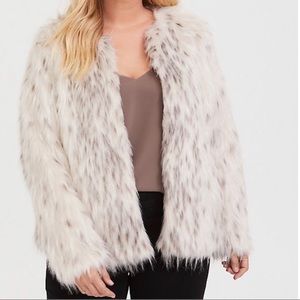Torrid Faux Fur Jacket Size 4/4X